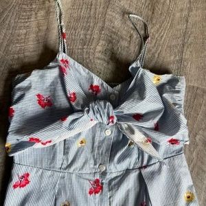 RW & Co Floral Striped Spring / Summer Midi Dress